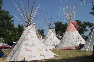 Teepees at Crow Fair in Montana