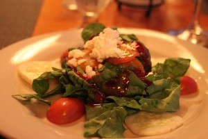 Salad with yellow beets, maple syrup dressing, Lake Placid, New York