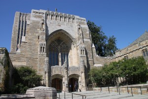 The J.G. Rogers-designed Sterling Memorial Library on the Yale University campus.
