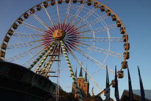 Ferris wheel at the local carnival in Erfurt.