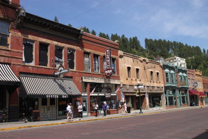 Main Street, Deadwood, the place where Wild Bill Hickok was murdered in 1876.