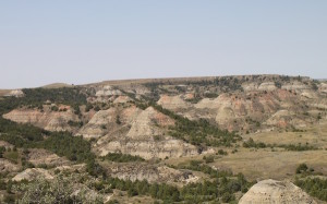 The Painted Canyon, part of the Badlands seen in the Theodore Roosevelt National Park.
