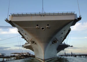 The aircraft carrier, the USS Harry S. Truman, homeported in Norfolk, Va. We saw numerous giant naval vessels here.