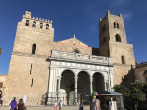 The Monreale Cathedral’s relatively plain-Jane front.