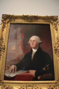 The Gilbert Stuart portrait of George Washington now owned by the Louvre Abu Dhabi.