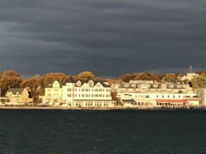 Above and below, photos of the port taken from our ferry on our arrival at Mackinac Island.