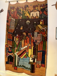 One of my Peruvian tapestries, called “The Banquet.”