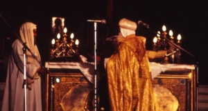 The bishop’s distinctive golden vestments are seen most vividly here.