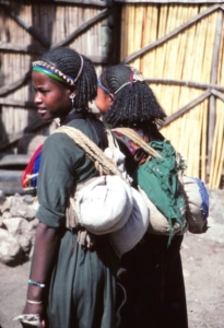 Two young women seen in the market town visited en route back to Addis Ababa. 