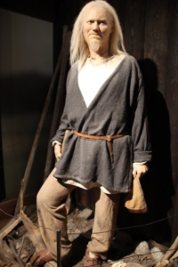 Reconstruction of a real Viking man, who died when he was 45 to 60 in the late 10th or early 11th century. His grave was found in Sigtuna, a short way north of Stockholm, and his reconstruction made possible via osteological analyses. 
