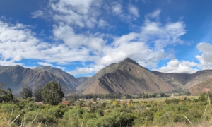 A piece of the Sacred Valley of the Incas, seen from Hacienda Urubamba.